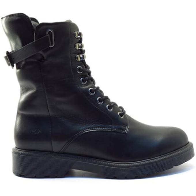 Aqa Shoes Velvet black boet A8806 A36 ZWART