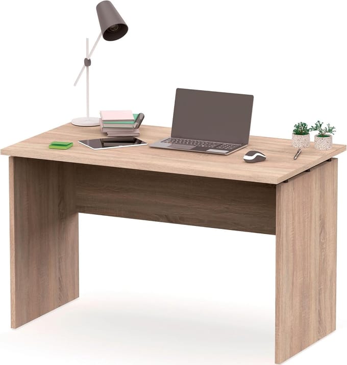 Bureau - Werktafel Kantoor - Thuiswerken Studeren - Eenvoudige Lade - 76x120x68 cm - Kambrium eiken