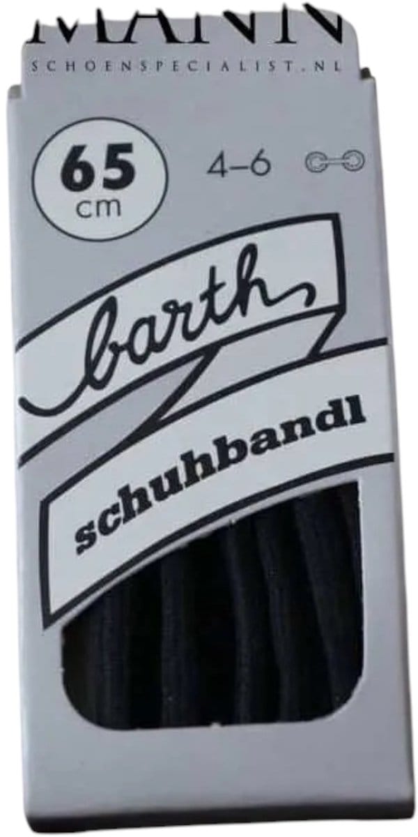 Barth Elastische ronde veter zwart – 65 cm