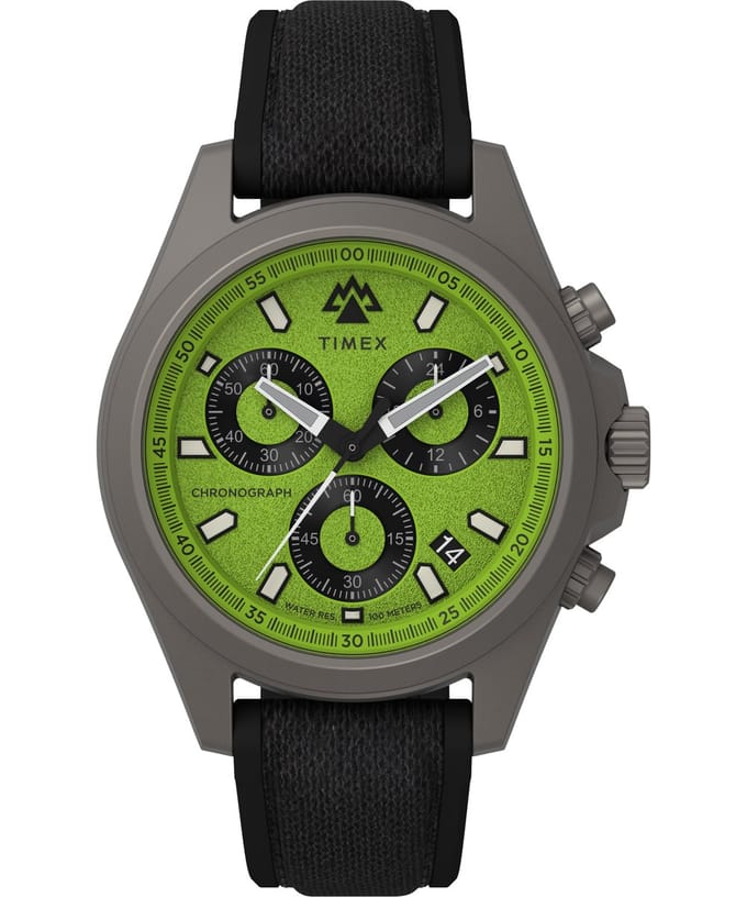 Timex Field Post Chrono TW2V96400 Horloge - Siliconen - Zwart - Ø 43 mm