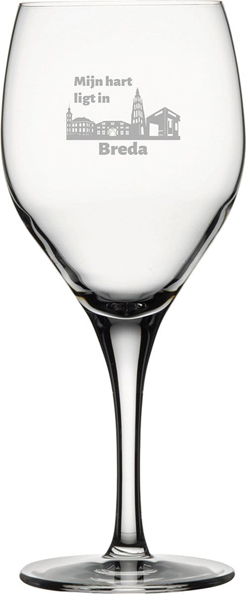 Gegraveerde Rode wijnglas 42,5cl Breda