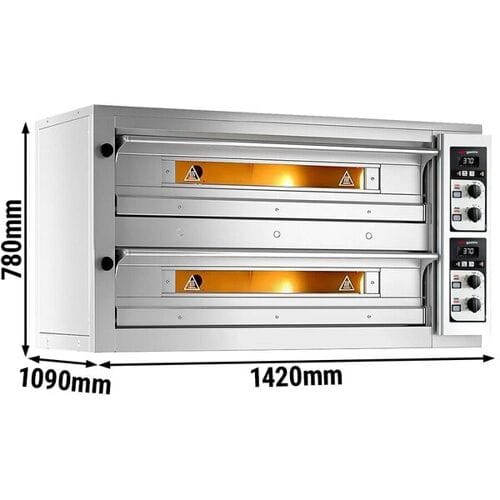GGM Gastro Elektro Pizzaofen - 6+6x 33cm - Manuell Zilver