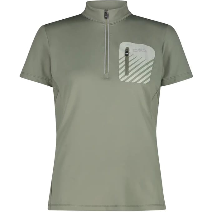 T-shirt ½ zip met zak voor dames CMP