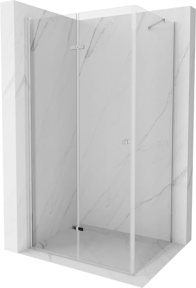 Mexen Lima inklapbare douchecabine 80 x 110 cm, transparant, chroom - 856-080-110-01-00