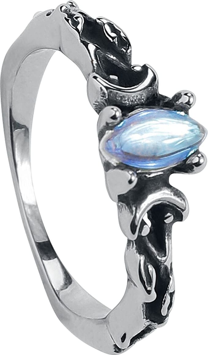 etNox Ring - Moon Phase - voor Vrouwen - zilverkleurig