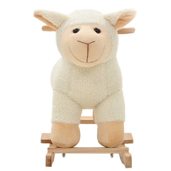 vidaXL Hobbeldier schaap 78x34x58 cm pluche wit