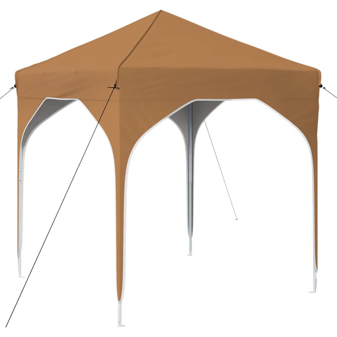 vidaXL - Pop-up - Feesttent - 194 - x - 194 - x - 245 - cm - Beige