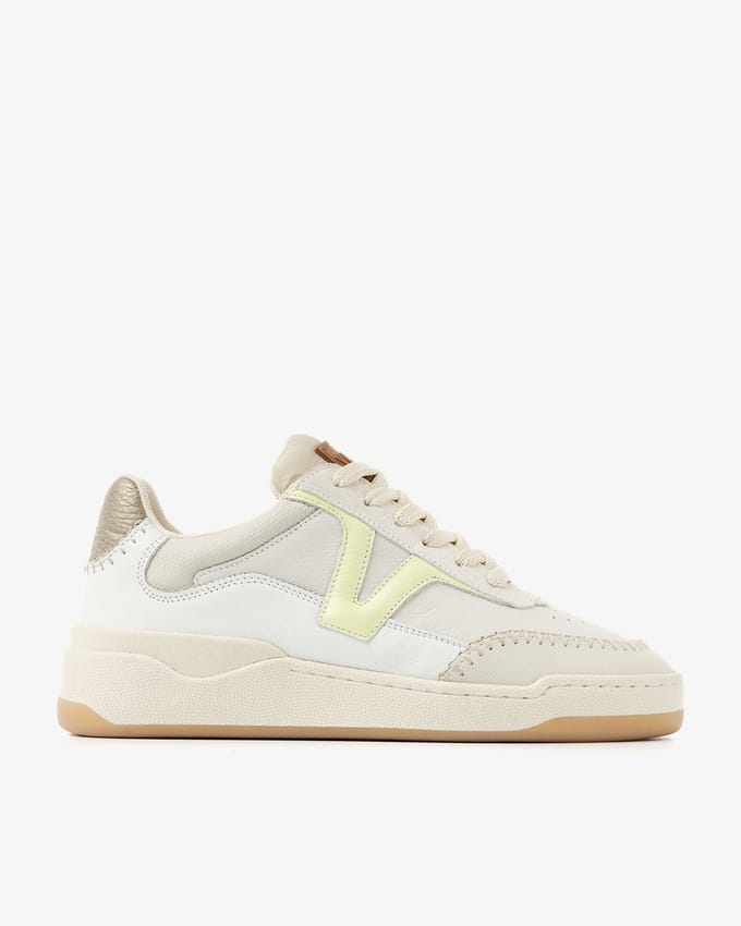 VIA VAI Sam Olivia Sneakers Dames - Su�de,Leer,Textiel - Geel
