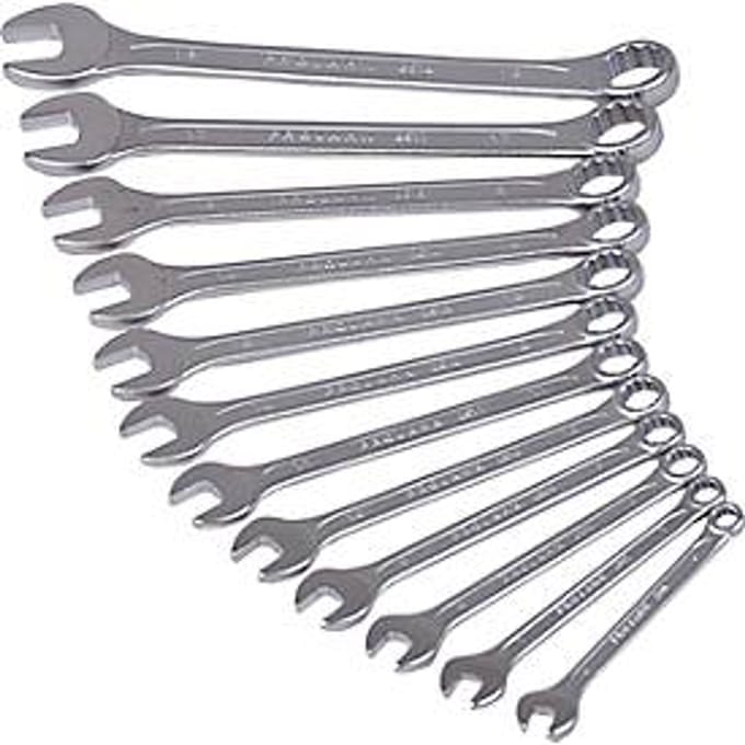 Ringsteeksleutel-set Projahn, 12-delig, metrisch 6-19 mm, chroom-vanadium-staal, in karton