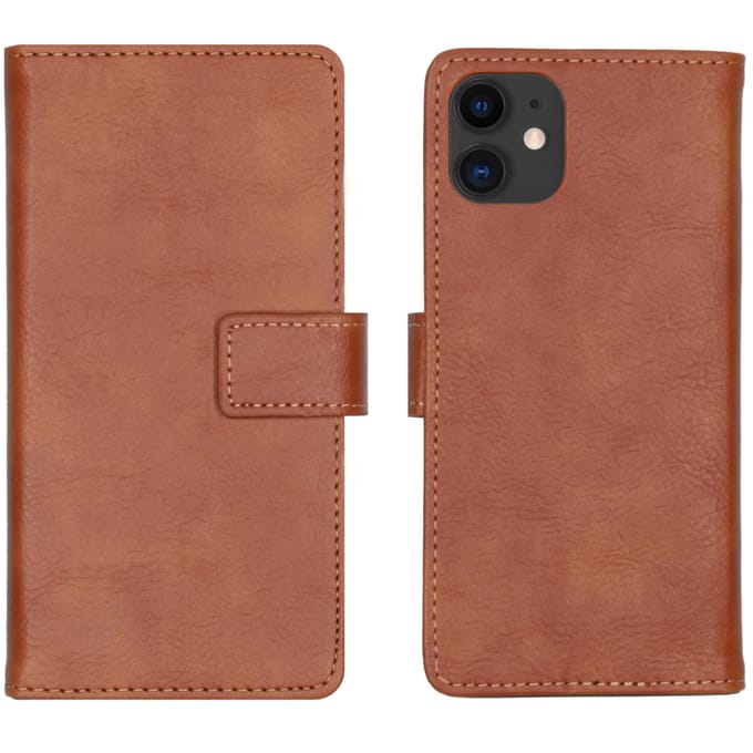 imoshion Hoesje - Geschikt voor Apple iPhone 11 - Luxe Bookcase - Bruin