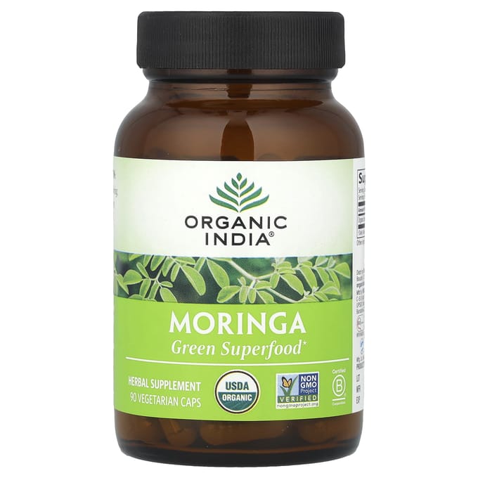 Inde Bio, Moringa, 700mg, 90 gélules végétales (350 mg par comprimé)