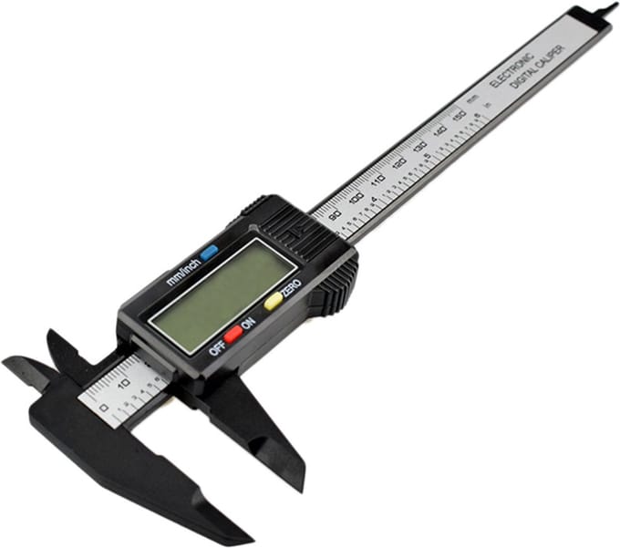 DW4Trading Digitale Schuifmaat 150 mm/6 Inch Meetbereik - LCD Display - incl. Batterij -zwart