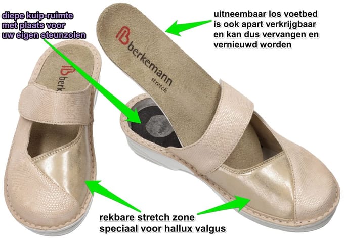 Berkemann -Dames - beige - ballerina's & mocassins - maat 37