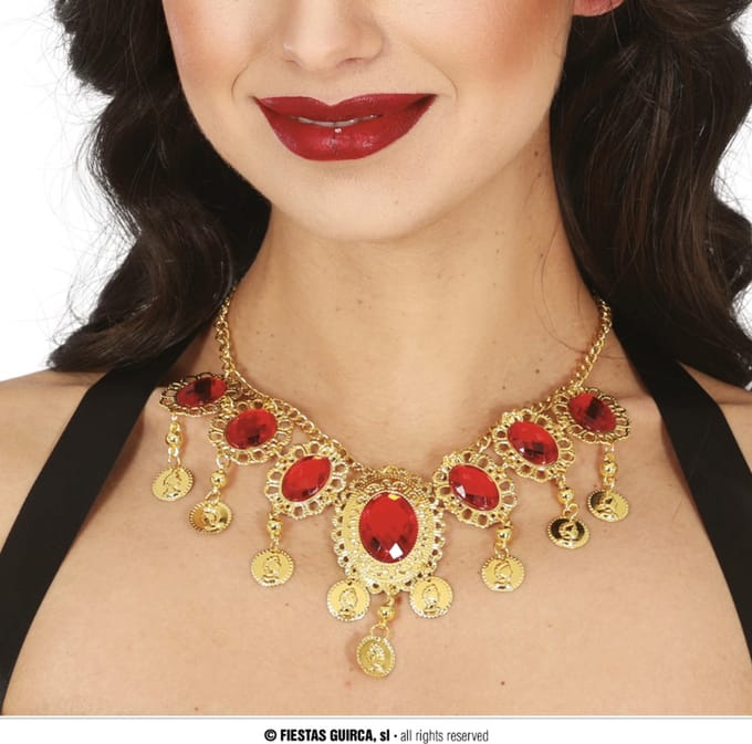 Fiestas Guirca - Red Rubies ketting - metaal