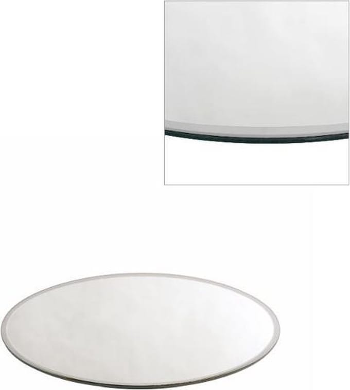 Spiegelplaat rond Ø 12cm afgeschuinde rand (1 pc)