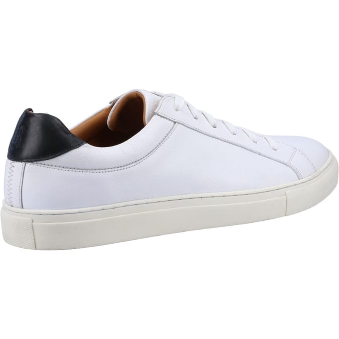 Hush Puppies Colton Leer Heren Wit Trainers