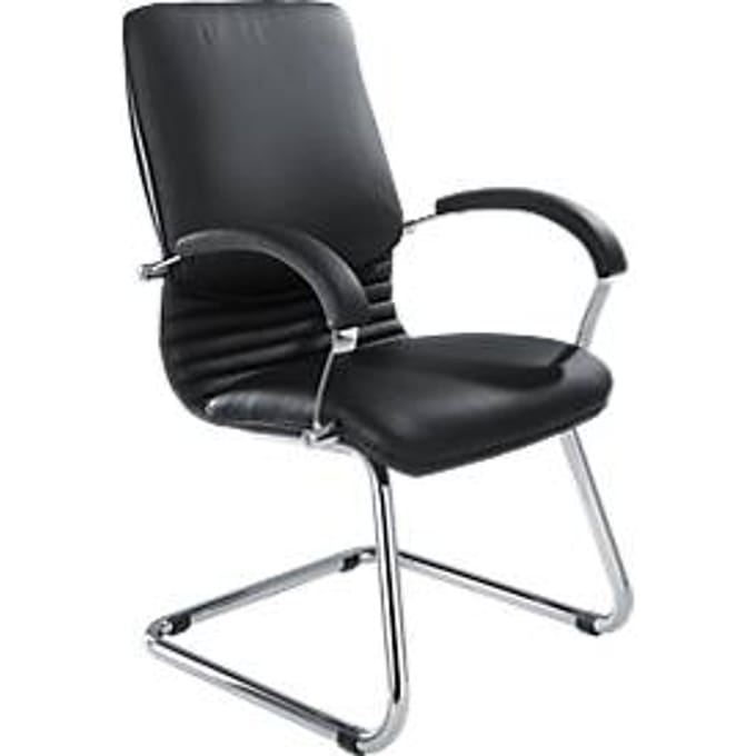 Sledestoel Xeros, leer, zwart