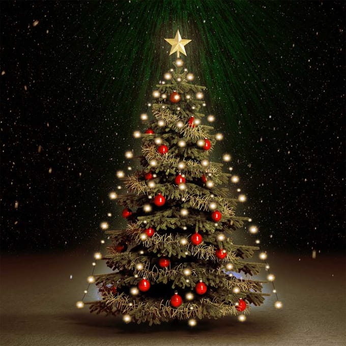 vidaXL Kerstboomverlichting met 180 LED's net 180 cm