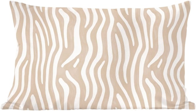 Sierkussens - Kussentjes Woonkamer - 60x40 cm - Abstract - Zebra - Beige