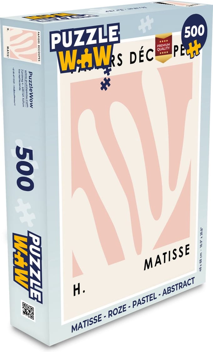 Puzzel Matisse - Roze - Pastel - Abstract - Legpuzzel - Puzzel 500 stukjes