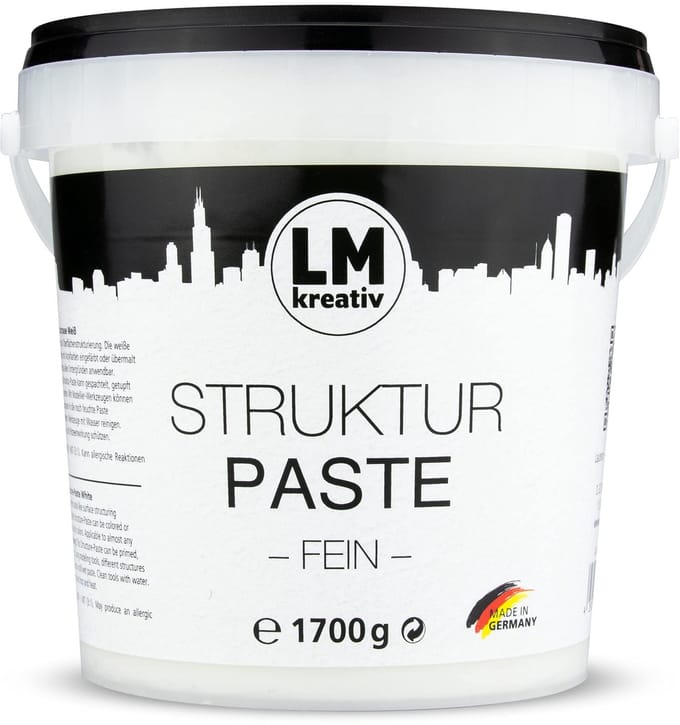 LM-Kreativ Structuurpasta Modelleerpasta Wit - Acrylverf 3D-effecten met Spatel - Waterbasis 1.7 kg