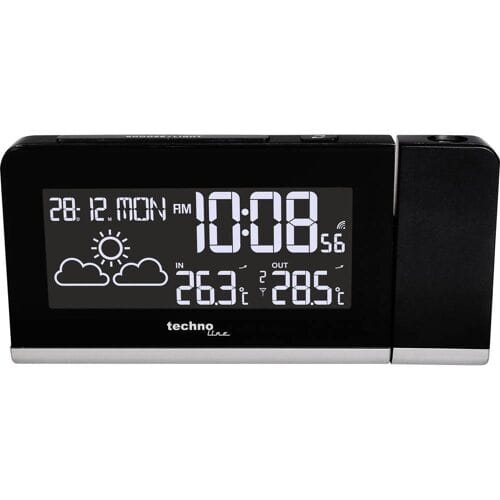 Techno Line TECHNOLINE - Techno Line WT 539 - Wetterstation - Schwarz WT 539 Wekker Zendergestuurd Digitaal Zwart