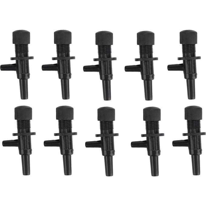 10 Stuks Aquarium Regelventielen Plastic Aquarium Luchtleiding Regelventiel black