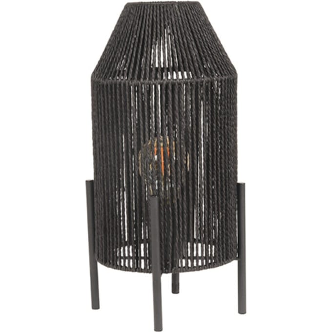 LABEL51 - Tafellamp Ibiza - Zwart - 18x18x35cm
