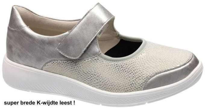Solidus -Dames - zilver - ballerina's & mocassins - maat 40