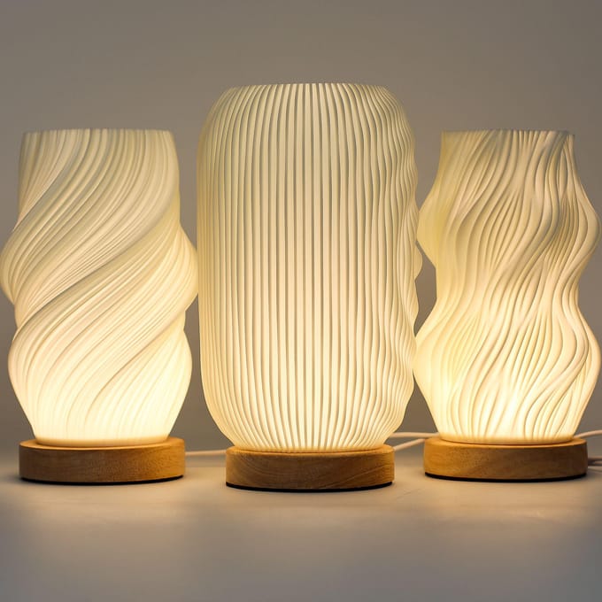 Tafellamp / Bureaulamp New Wave Modern Gedraaid