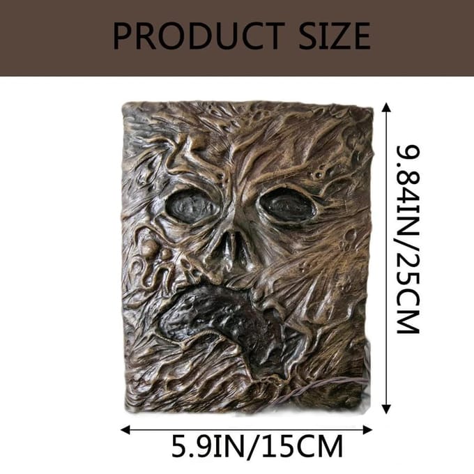 Evil Dead Livre Grimoire Cuir Couverture Rigide Journal Sorts Décoration Film d'Horreur Accessoire Décor gray