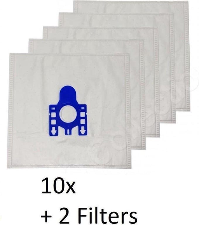 AA Commerce - Stofzuigerzakken - Geschikt voor Miele Complete C3 Black Diamond (EcoLine) - 10 stuks + 2 filters