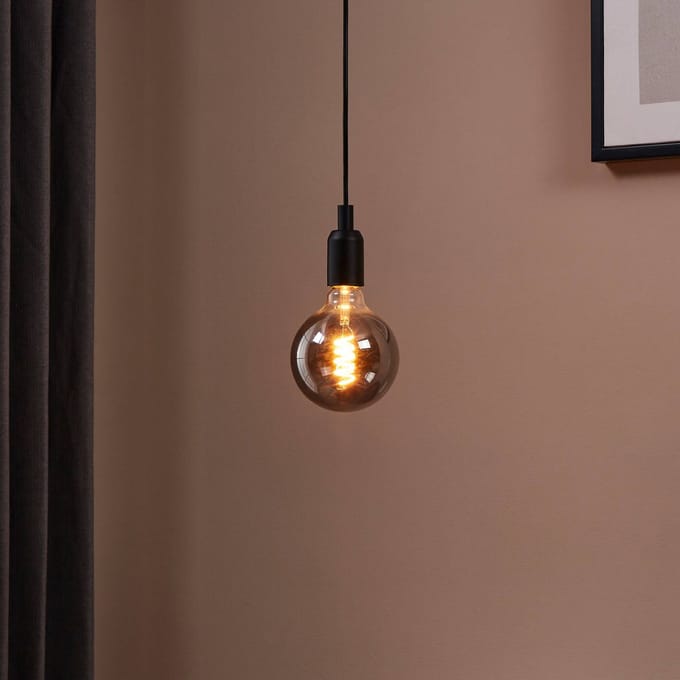 Eglo Ledfilamentlamp Globe - Smoke - D12,5cm - Dimbaar - Warm Wit - E27 - 4w