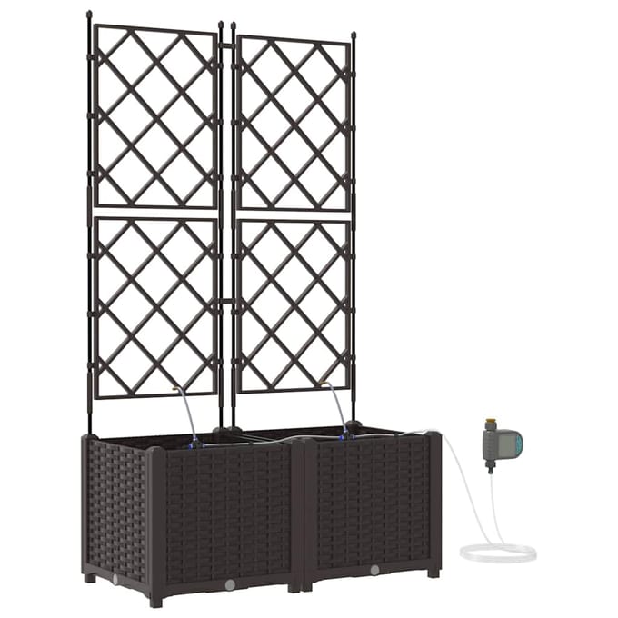 vidaXL - Plantenbak - 2 - st - Bruin - 80 - x - 40 - x - 142 - cm - PP