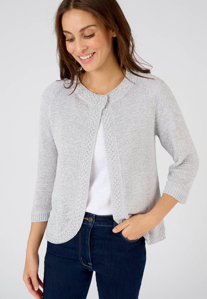 Damart - Bolerovest tricot lint - Dames - Grijs - S