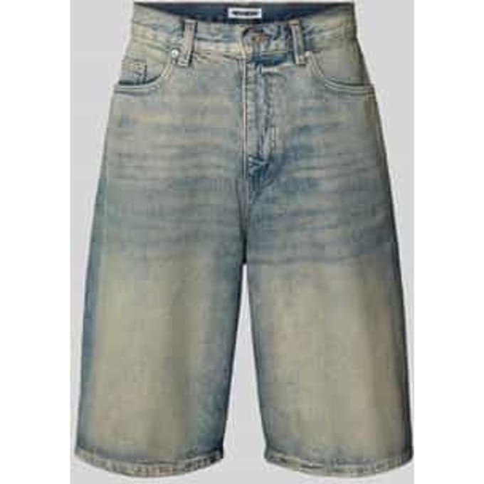 Korte jeans in used-look met steekzakken