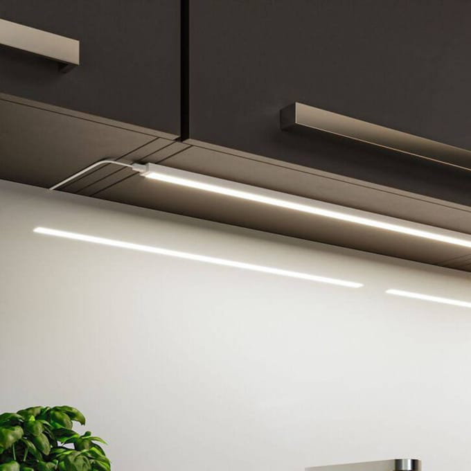 LED-onderkastverlichting Inline Uitbreidingsset Tunable White 2x4W 350x26 mm 2x350lm 24V Wit mat