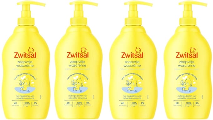 Zwitsal Wascreme 4 x 400 ml