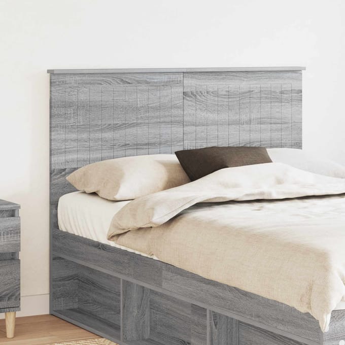 vidaXL Hoofdbord Grijs Sonoma Bewerkt hout