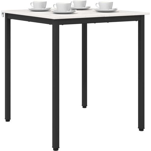 vidaXL - Eettafel - Wit - 70 - x - 70 - x - 75 - cm - Massief - grenenhout