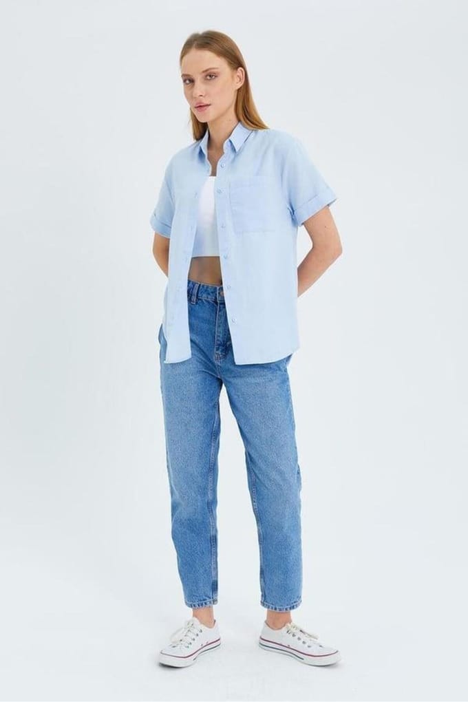 Korte Mouwen Shirt met Zakjes