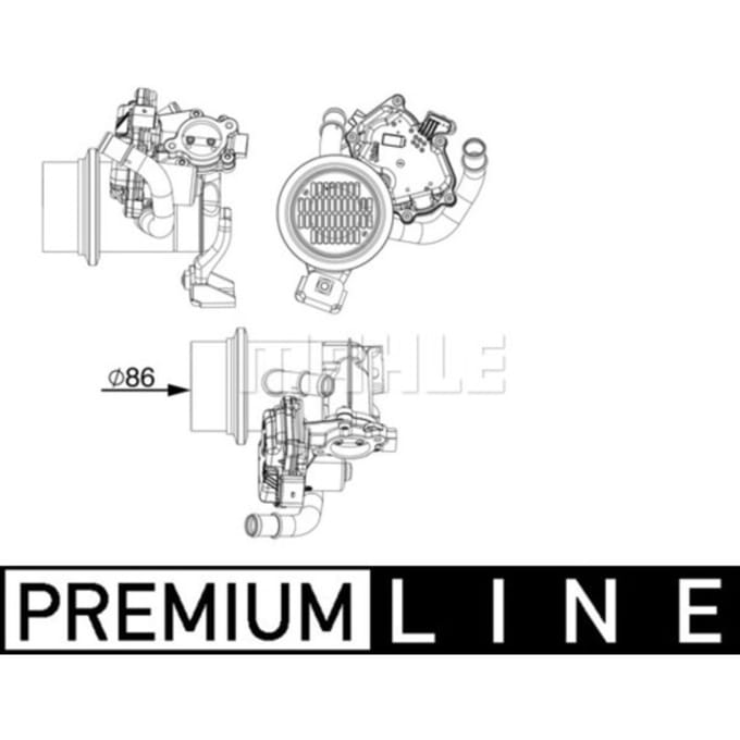 EGR-klep uitlaatgasRadiator MAHLE CE 18 000P