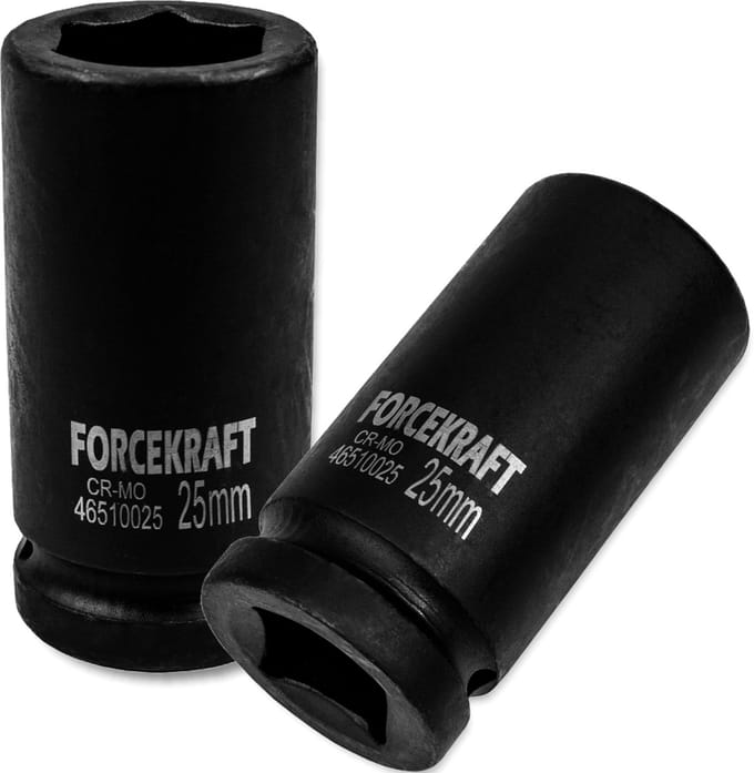 Forcekraft Diepe Dopsleutel - 25mm - 3/4" - 6-hoekig