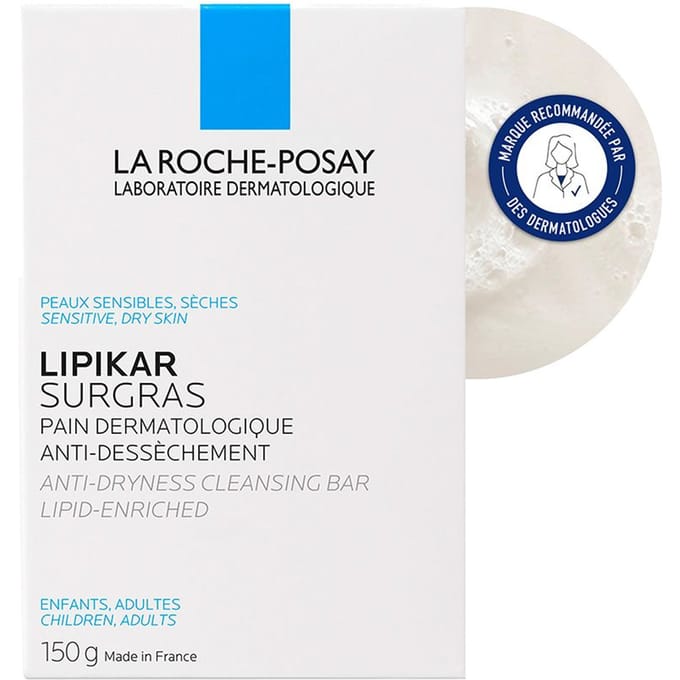 La Roche-Posay Lipikar Surgras Reinigend Wasstuk Tegen Uitdroging 150gr