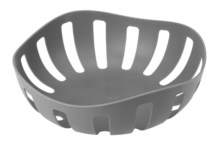 Moderne Ronde Decor Mand 26x26 cm - Grijs