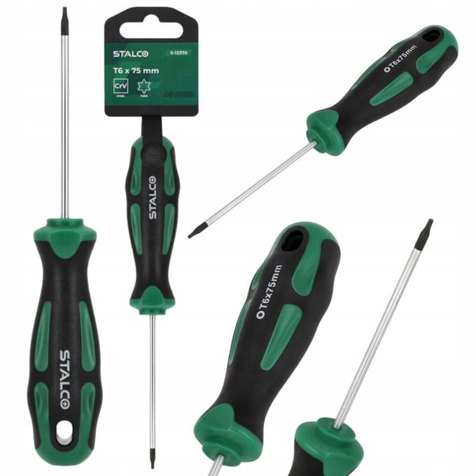Stalco Torx Schroevendraaier T8 x 75 mm CrV - Magnetische Punt