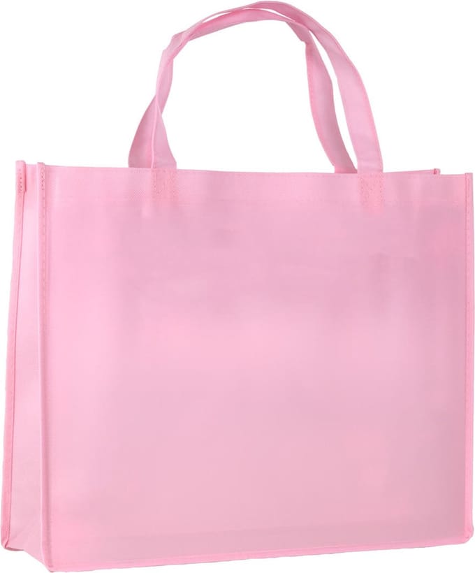 10x Shopper Pink Lavender non woven 42x12x35cm