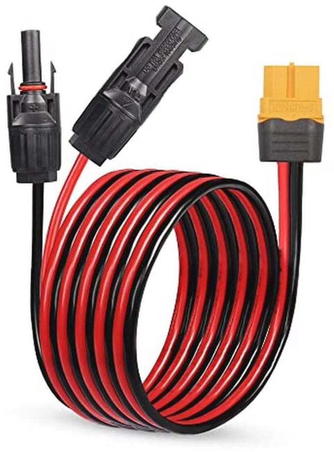 Solar Panel Connector XT60 Adapter Kabel 1,5 m - Draagbare Energievoorziening en Zonne-generator