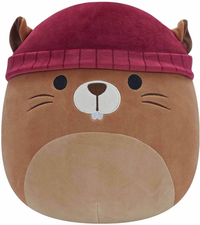 Knuffel Bever met Hoed 19cm Zacht Pluche Speelgoed