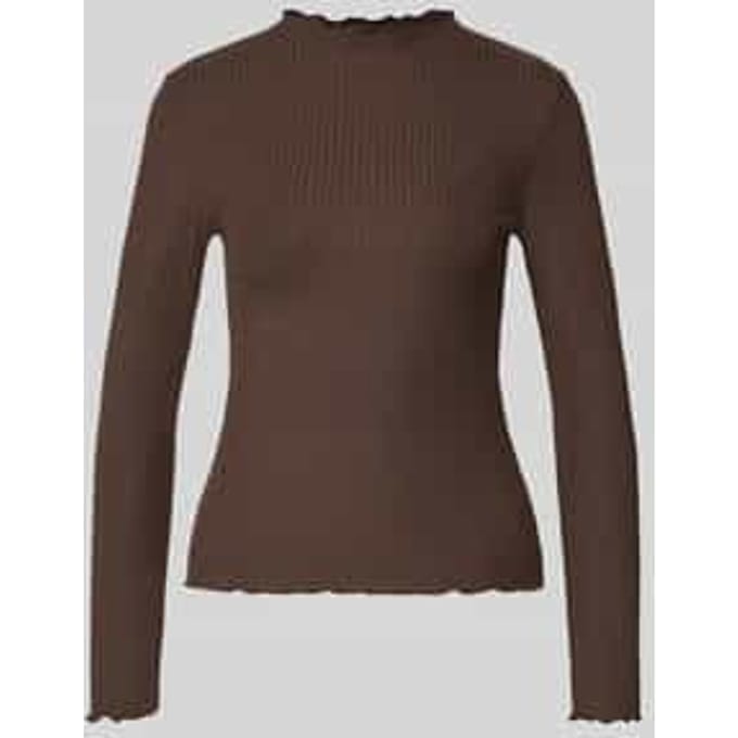 Slim fit shirt met lange mouwen met viscose, model 'EMMA'